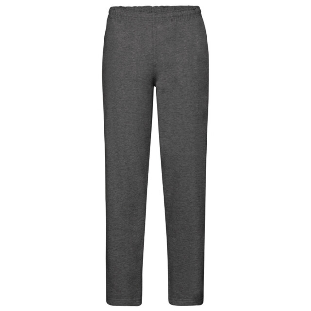 Fruit of the Loom Uniseks classic heather open hem joggingbroek voor volwassenen UTLT6239_darkheathergrey large