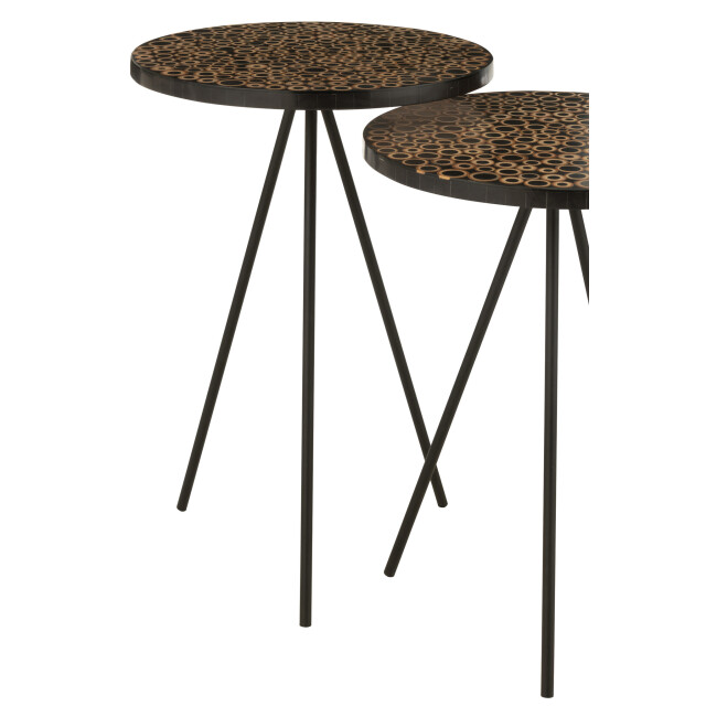 J-Line S/2 sidetable rings resin brown/black 30240 large