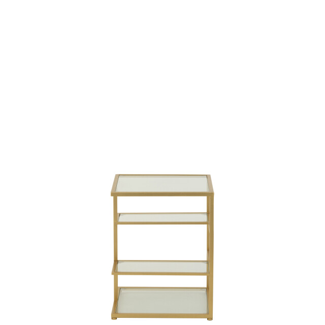 J-Line Side table iron/glass gold colored 55752 large