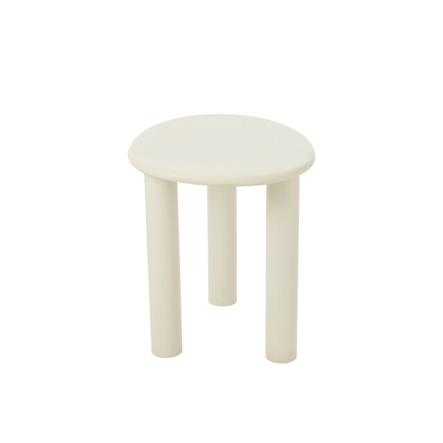 J-Line Side table bali mdf/pvc white small 50803 large