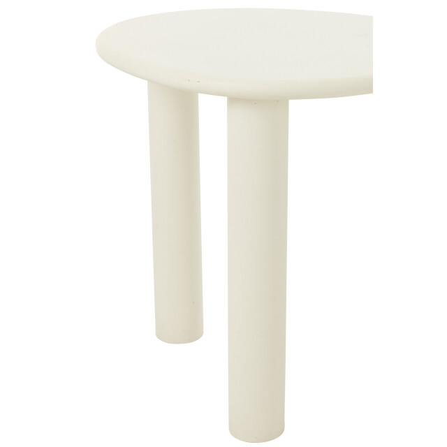 J-Line Side table bali mdf/pvc white small 50803 large