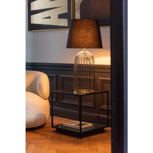 J-Line Coffee table iron/glass black small 55910 large