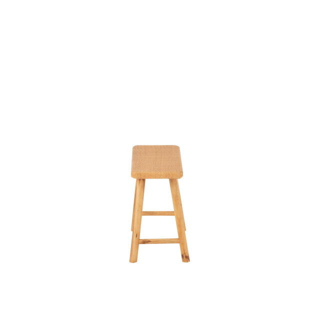 J-Line Stool rectangular cane/fir wood natural 50756 large
