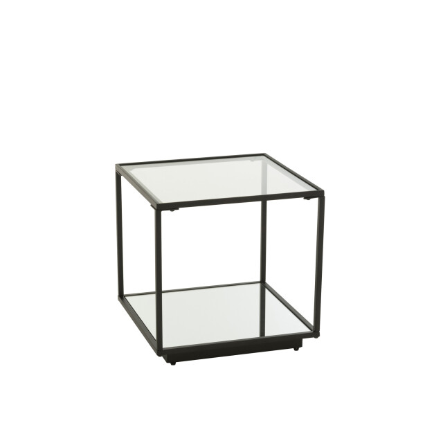 J-Line Coffee table iron/glass black small 55910 large