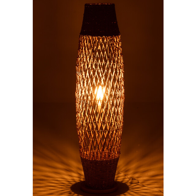 J-Line Floor lamp braided metal dark natural 53764 large