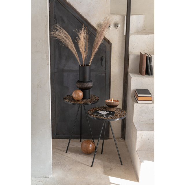 J-Line S/2 sidetable rings resin brown/black 30240 large