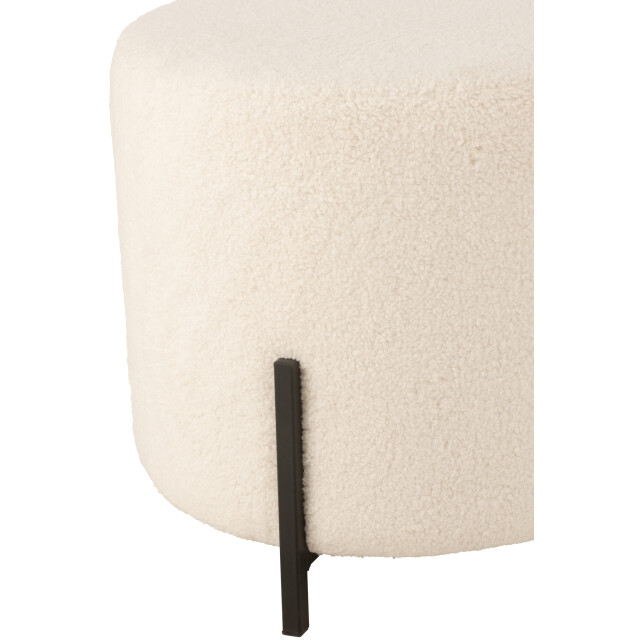 J-Line Stool sheep fabric/foam white 45984 large