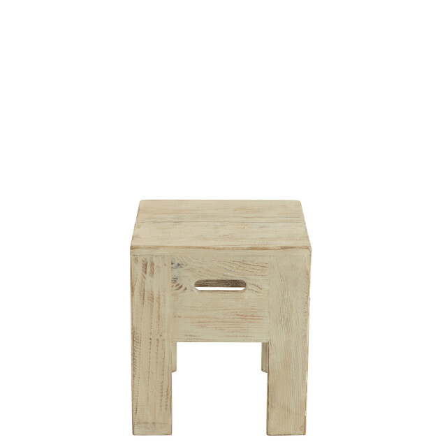 J-Line Stool will pine wood white 47690 large