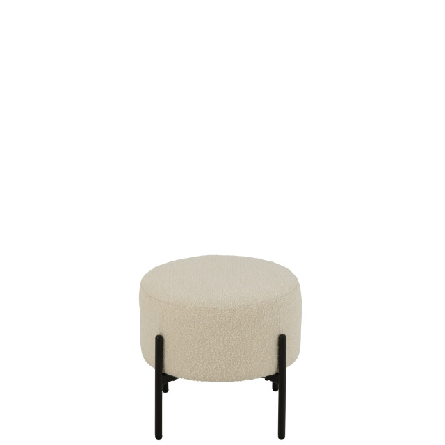 J-Line Stool boucle plywood/polyester white/black 50849 large