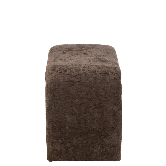 J-Line Stool n shape textile dark brown 49451 large