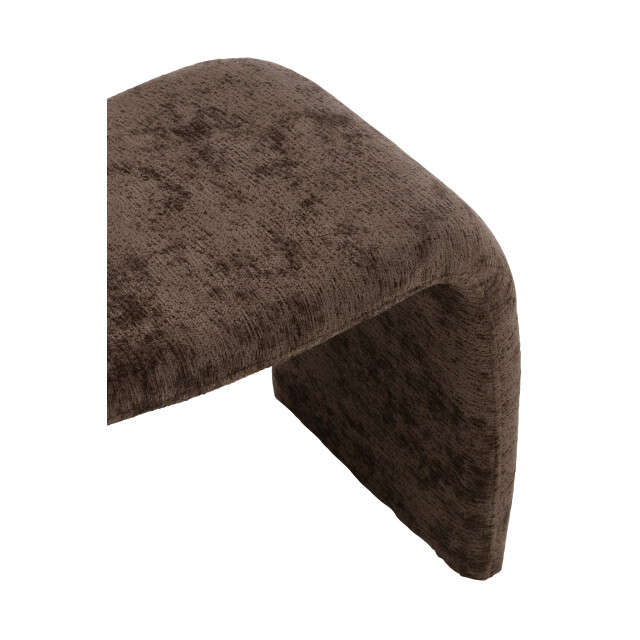 J-Line Stool n shape textile dark brown 49451 large