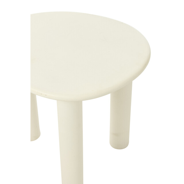 J-Line Side table bali mdf/pvc white small 50803 large