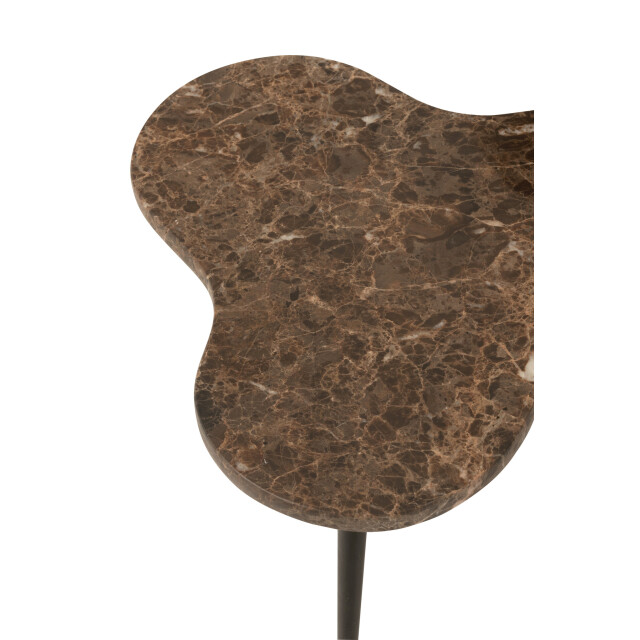 J-Line Set of 3 side tables bee marble/metal brown/black 45995 large