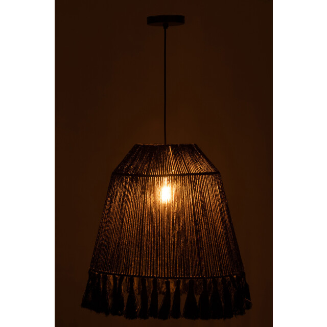 J-Line Pendant lamp celia jute black large 30967 large