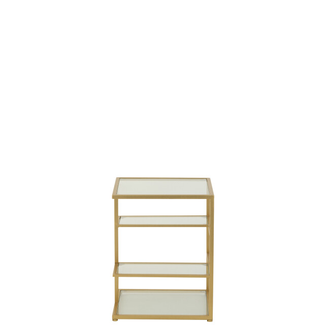 J-Line Side table iron/glass gold colored 55752 large
