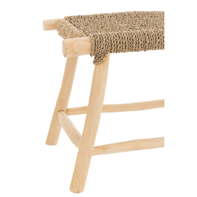 J-Line Krukje gras teak hout naturel large timo 21104 large