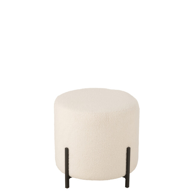 J-Line Stool sheep fabric/foam white 45984 large