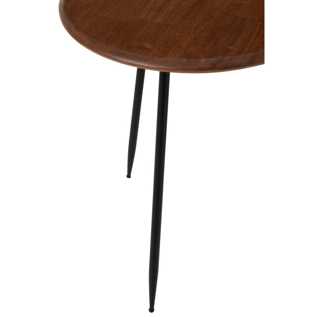 J-Line Set of 2 coffee table neo rubber natural/black 57496 large