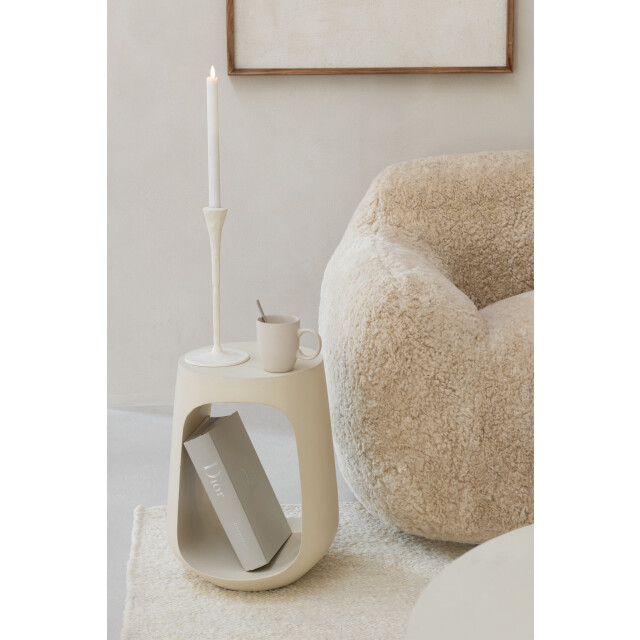 J-Line Side table pod mango wood beige 45987 large