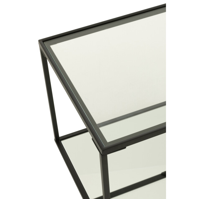 J-Line Coffee table iron/glass black small 55910 large