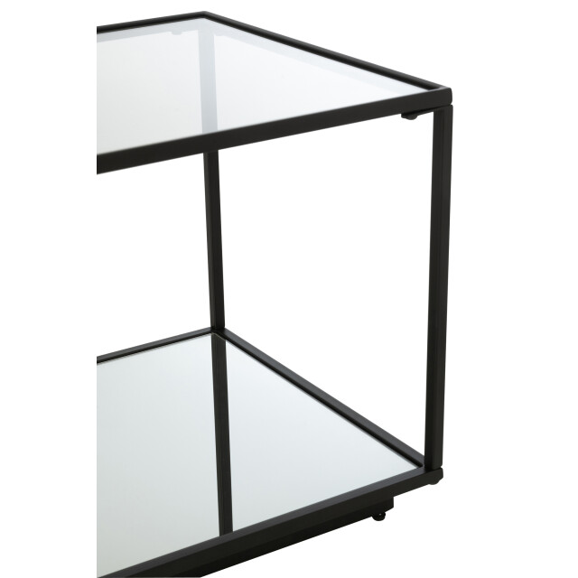 J-Line Coffee table iron/glass black small 55910 large