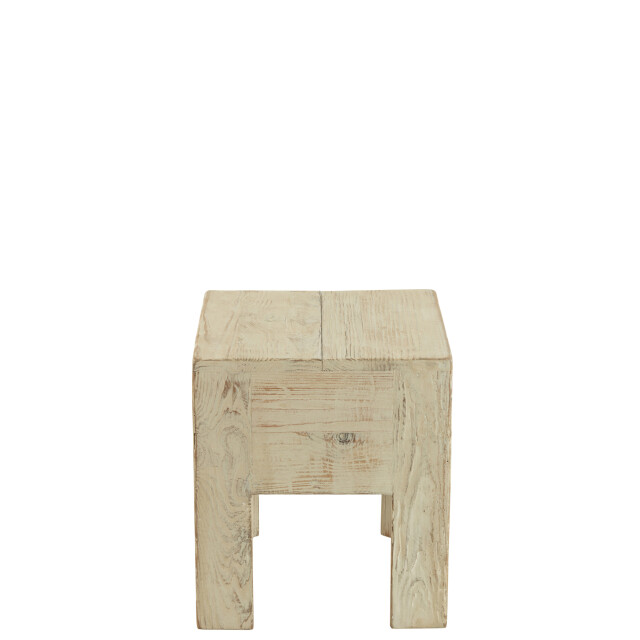 J-Line Stool will pine wood white 47690 large