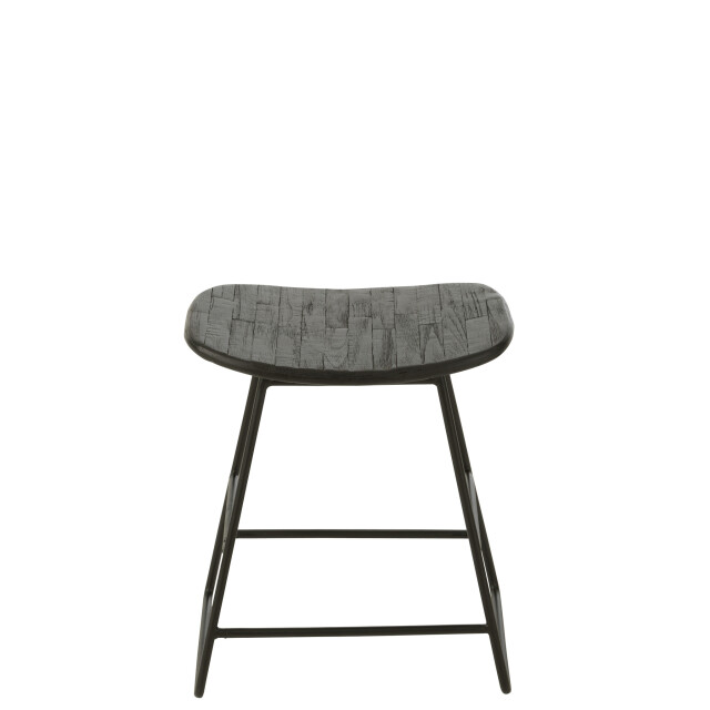 J-Line Stool rectangular recycle teak black small 40784 large