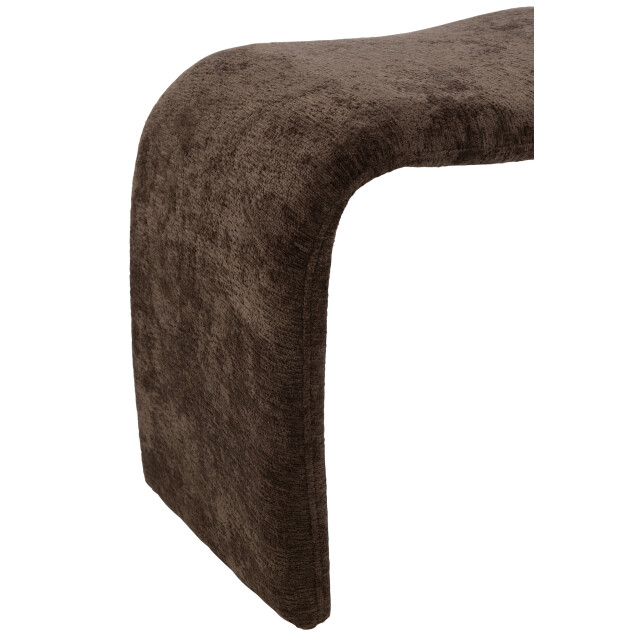 J-Line Stool n shape textile dark brown 49451 large