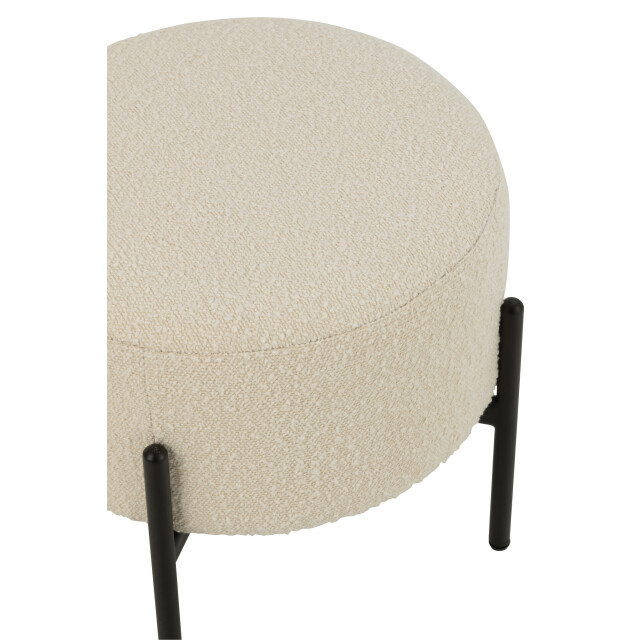J-Line Stool boucle plywood/polyester white/black 50849 large