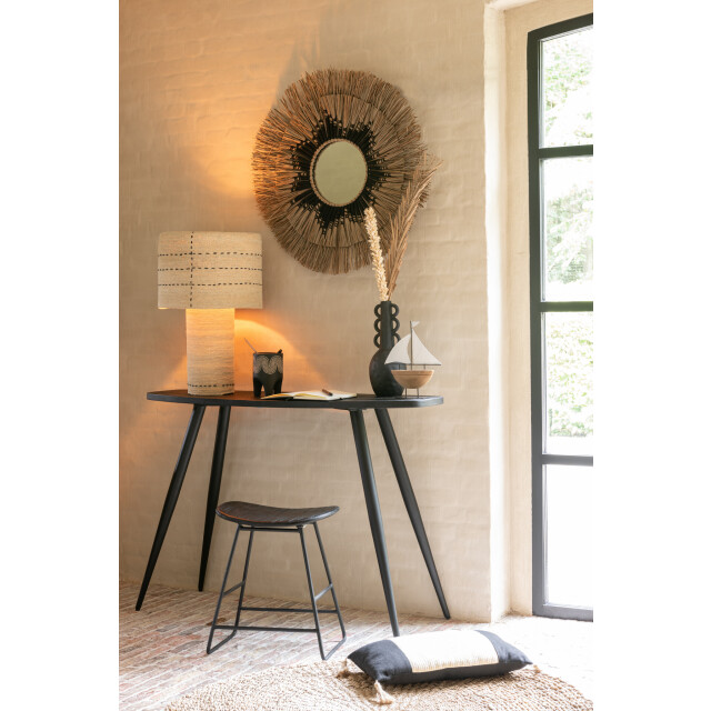 J-Line Stool rectangular recycle teak black small 40784 large