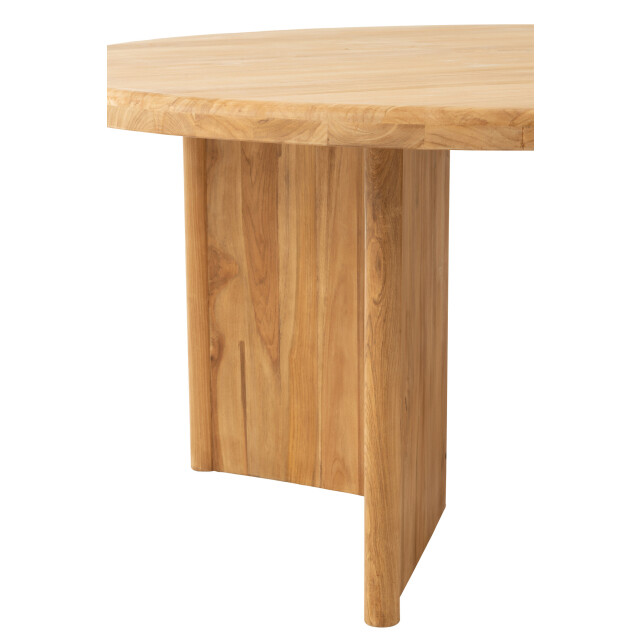 J-Line Table round teak wood natural 43763 large