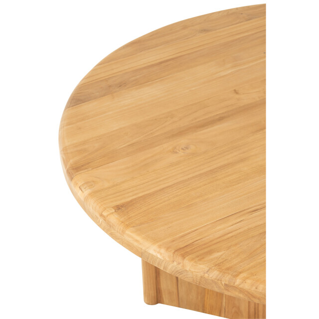 J-Line Table round teak wood natural 43763 large