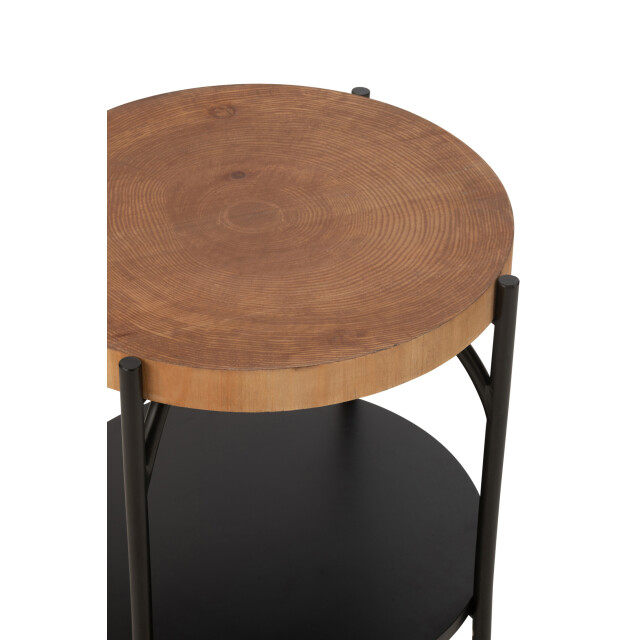 J-Line Side table bio mdf/iron black/natural 46319 large