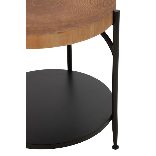 J-Line Side table bio mdf/iron black/natural 46319 large