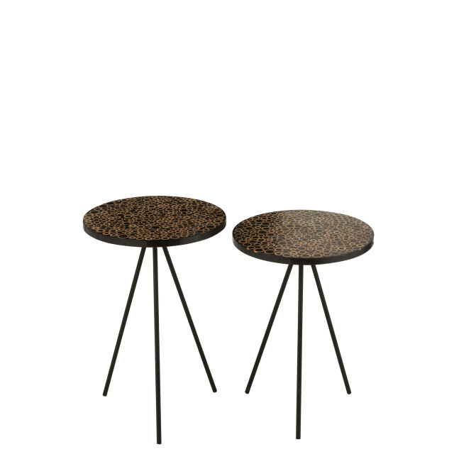J-Line S/2 sidetable rings resin brown/black 30240 large