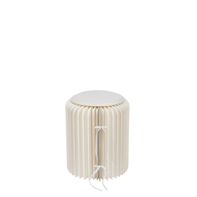 J-Line Pouffe foldable paper off-white 56756 large