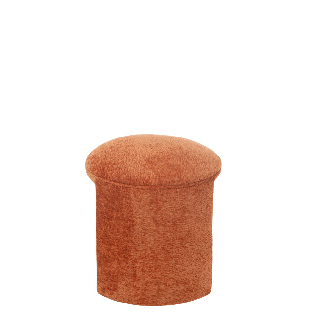 J-Line Stool round textile orange rust 49457 large