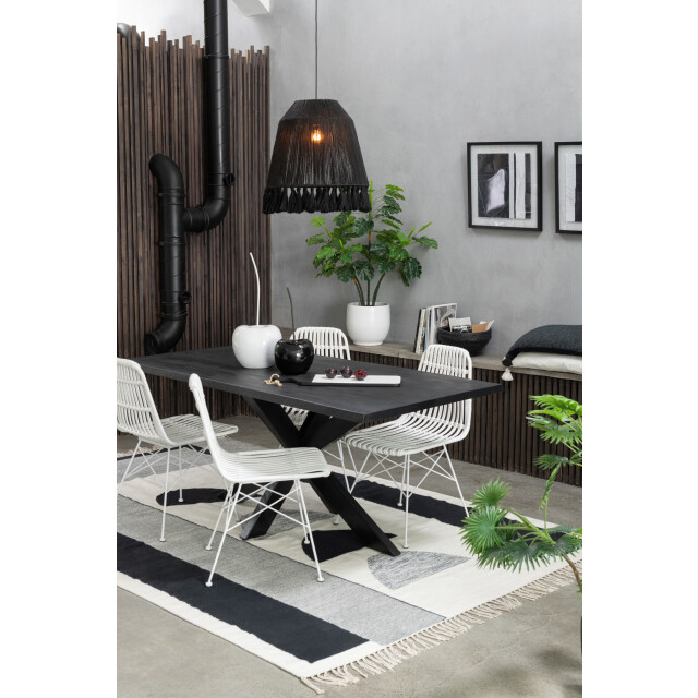 J-Line Pendant lamp celia jute black large 30967 large