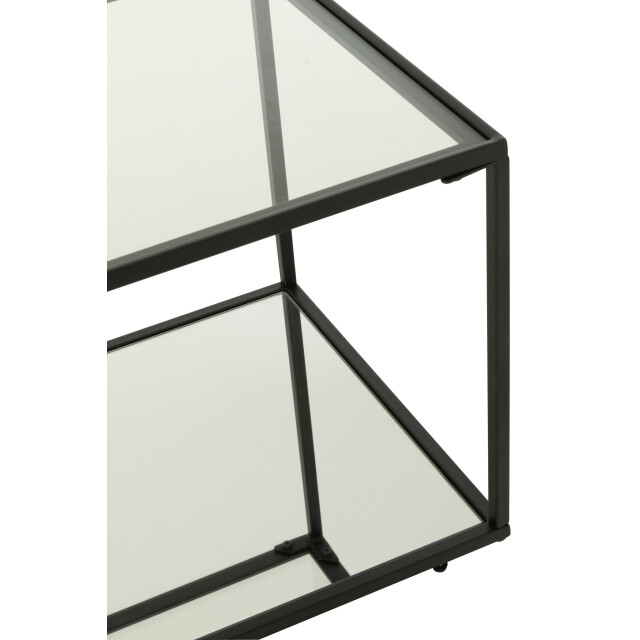 J-Line Coffee table iron/glass black small 55910 large