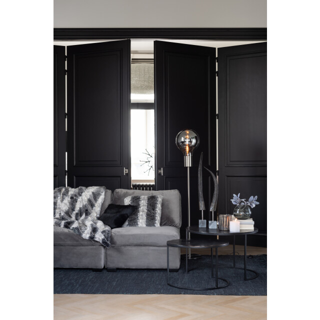 J-Line Set 3 side tables round oxidize aluminium/iron antique black 97000 large