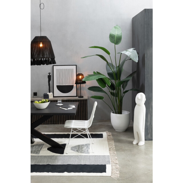 J-Line Pendant lamp celia jute black large 30967 large