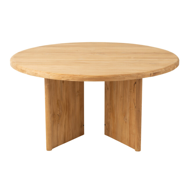 J-Line Table round teak wood natural 43763 large