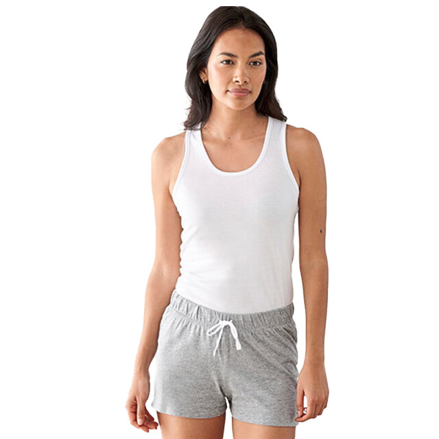 Towel City Korte pyjamaset dames in viscose UTLT5282_whiteheathergrey large