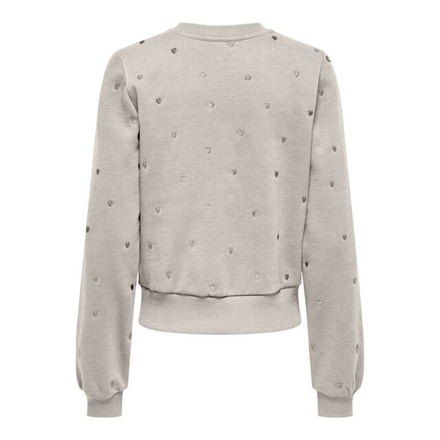 Only Onlatika l/s o-neck glitter emb. box swt pumice st 15355802-189959004 large