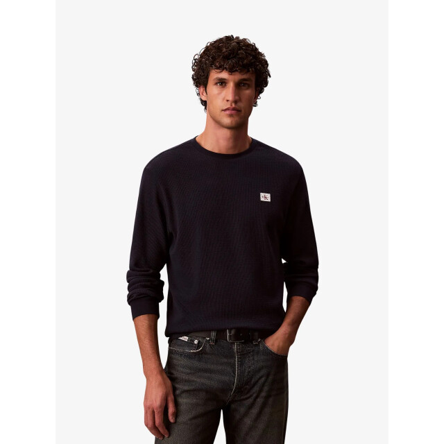 Calvin Klein Heren longsleeve wafel badge LV040EM217-CEF large
