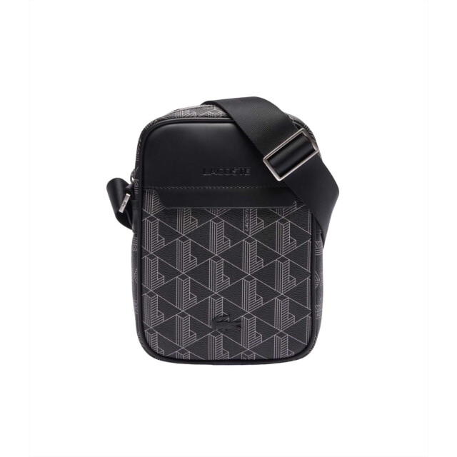 Lacoste Tas crossover bag monogram zwart NH4410 large