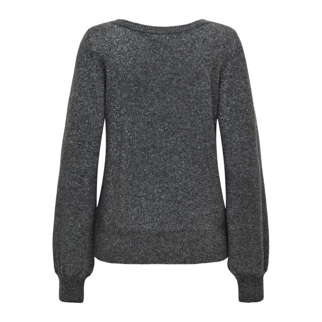 Jacqueline de Yong rue glitter l/s boat pullove knt 15330648 dark grey melange 06712.970.0021 large