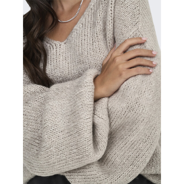 Jacqueline de Yong dinea l/s reversible pullover kn 15334709 chateau gray 06712.185.0063 large