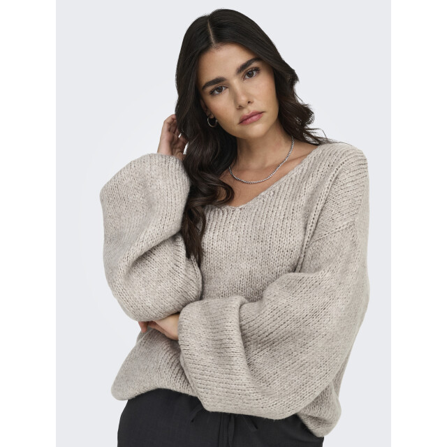 Jacqueline de Yong dinea l/s reversible pullover kn 15334709 chateau gray 06712.185.0063 large