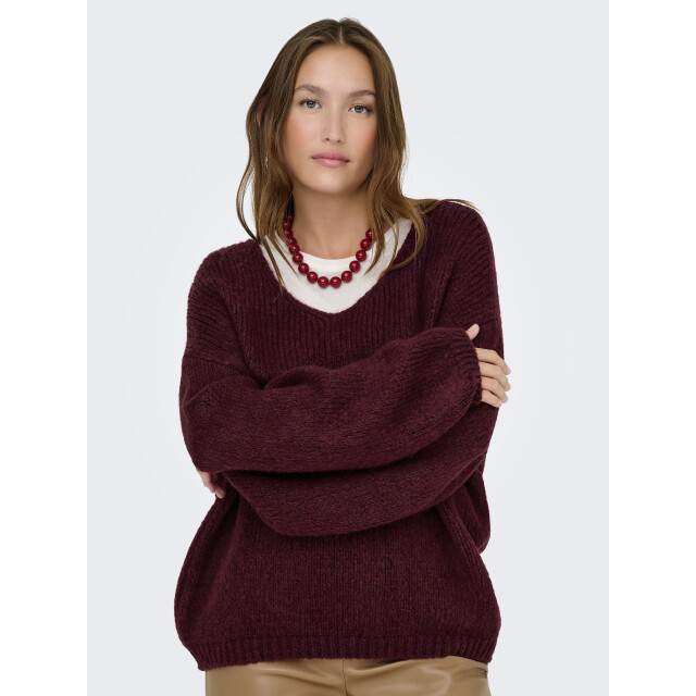 Jacqueline de Yong dinea l/s reversible pullov. knt 15334709 cabarnet 06712.670.0077 large